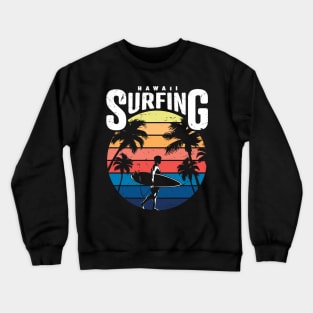 Hawaii Surfing Crewneck Sweatshirt